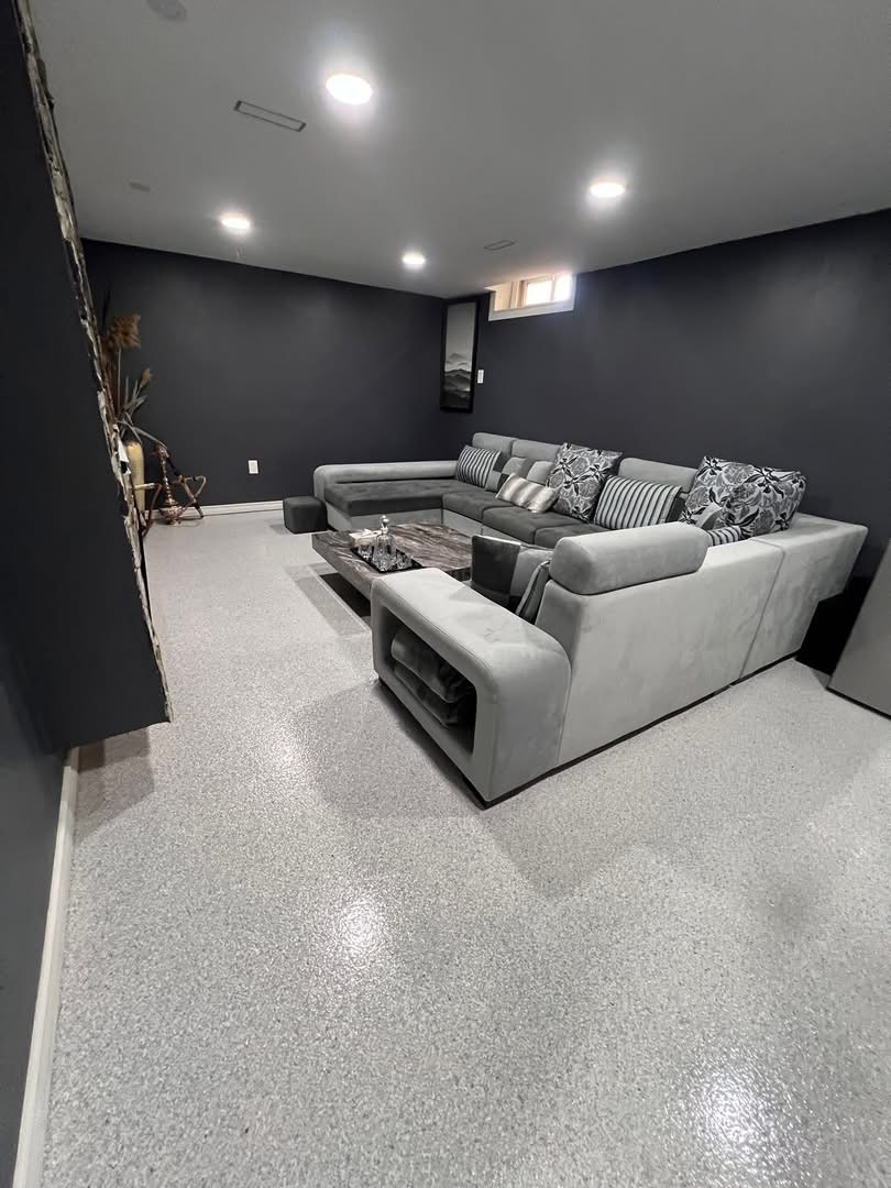 Finished basement floor